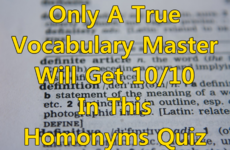 Only A True Vocabulary Master Will Get 10/10 In This Homonyms Quiz