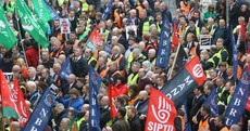 'We expected nothing more from the Blueshirts': Hundreds of bus drivers march through Dublin