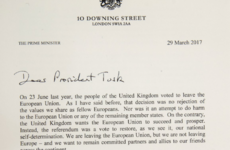 'Dear President Tusk': Here is the letter that confirmed Britain is leaving the EU