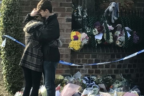 Flowers at the scene of the tragedy 