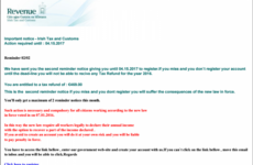Revenue warns of new scam that claims taxpayers are due a tax refund