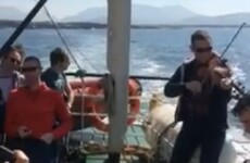 An impromptu trad session broke out on the Clare Island ferry and it's just joyous