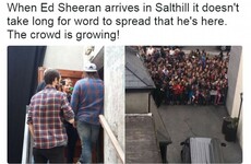 Ed Sheeran rocked up to a pub in Salthill to shoot the Galway Girl video this evening