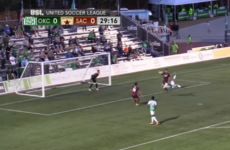 The most acrobatic goal ever? The United Soccer League threw up a cracker last night