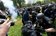 'Real men pay their taxes' - dozens arrested amid violent scenes during anti-Trump tax protests