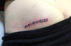 Ryan Reynolds just responded to a fan who got his name tattooed on his arse
