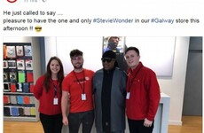 Stevie Wonder randomly called into a computer shop in Galway ahead of Rory McIlroy's wedding