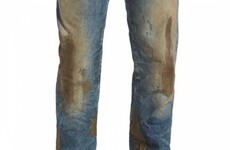 A shop is trying to sell a pair of ludicrous 'mud-covered' jeans for €415