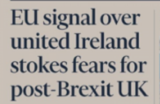The potential for a united Ireland is on the front page of the Financial Times