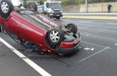 Overturned car on N7 cleared after causing severe traffic delays
