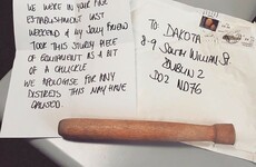 A bar in Dublin had a stolen item returned in the post by a sound customer full of regret