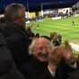 Michael D celebrated the winning goal at a Galway United match like a hero last night