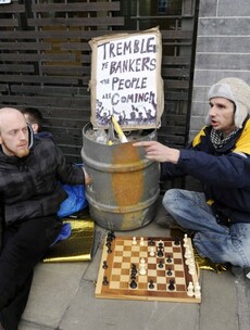 Occupy Finance: Sit-down protest against bondholder payout