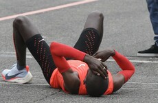 The attempt to record a two-hour marathon narrowly failed today