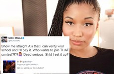 Nicki Minaj helped loads of her fans pay off their college fees over Twitter last night