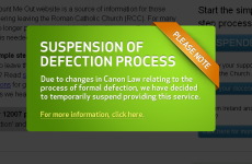 Church defection website suspends service over legal vagueness