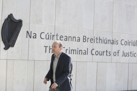 Paul Murphy arriving to the Central Criminal Courts of Justice in Dublin.