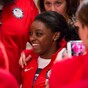Simone Biles had a biting response for a TV host who asked why she wasn't smiling