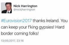 Tory councillor suspended following racist anti-Irish tweet during Eurovision