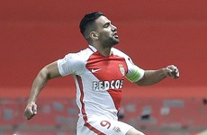 Radamel Falcao fired Monaco to the brink of the Ligue 1 title last night