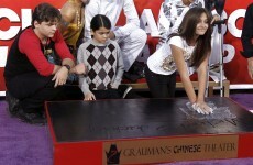 Video: Michael Jackson's silver glove pressed into Hollywood cement