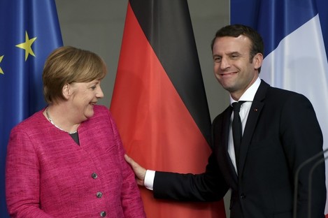 A trip to Berlin was Emmanuel macron's first trip as french President. 