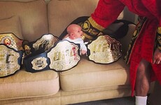 Conor McGregor posted an adorable photo of his wee baby with all his UFC belts... it's The Dredge