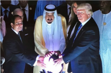 Donald Trump touched a mysterious glowing orb in Saudi Arabia, and Twitter has questions