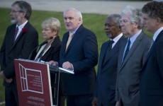 Bertie Ahern collects peace award in the Basque Country