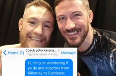 This gal messaged Conor McGregor's coach... thinking he was a coach company
