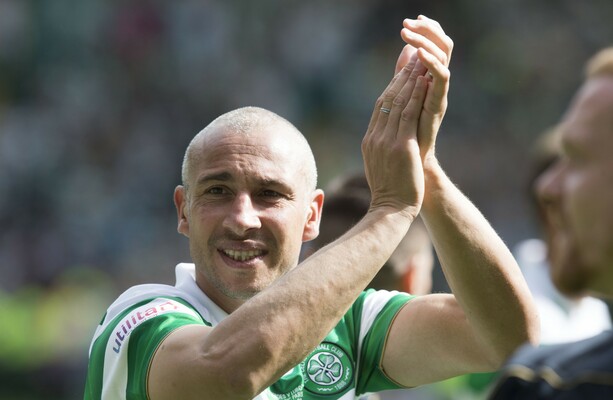 Henrik Larsson returns to Celtic Park and scores a first half hat-trick