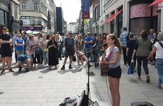 A spellbinding performance by an 11-year-old Cork girl on Grafton Street is taking over Facebook