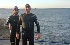Two Naas men swim for charity through shark-infested waters