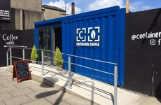 Take a guided tour of... this coffee shop inside two freight containers