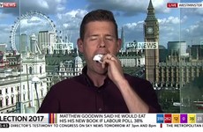 A political pundit just ate a book live on Sky News because he got his Corbyn prediction all wrong