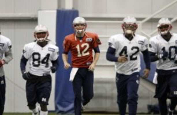 Wide receiver Deion Branch (84) of the New England Patriots takes