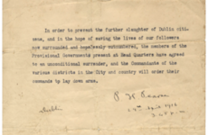 Patrick Pearse 1916 surrender letter sells for £263,000 at London auction