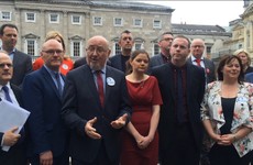 These Sinn Féin MPs were at Leinster House today to demand speaking time