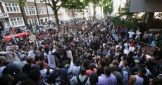 Angry protesters storm town hall shouting 'We want justice' over London tower block fire