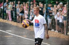 A huge crowd flocked to Dublin's Bushy Park when Justin Bieber turned up to play basketball
