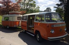 This iconic VW T2 camper comes with its own mini-caravan for extra cool