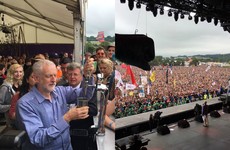 Jeremy Corbyn pulled pints at Glastonbury before making an epic speech on the Pyramid Stage
