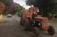 This stag party in Monaghan hired a tractor to drive them around for a pub crawl