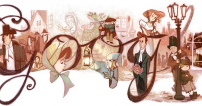 Google celebrates the 200th birthday of Charles Dickens