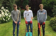 Three Galway students have set up a free grass cutting service for people who need the help