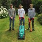 Three Galway students have set up a free grass cutting service for people who need the help