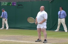 Irishman joins Wimbledon tennis match after offering advice to players from the stand