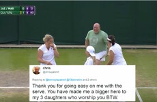 That Wicklow man at Wimbledon sent a lovely tweet to Kim Clijsters following their antics on court