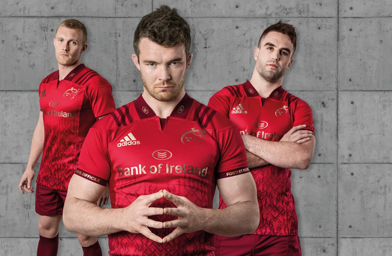 Munster today unveiled a stunning new red and gold home jersey for the