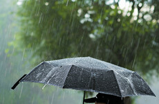 Yellow rainfall warning issued with thunder and localised flooding forecast